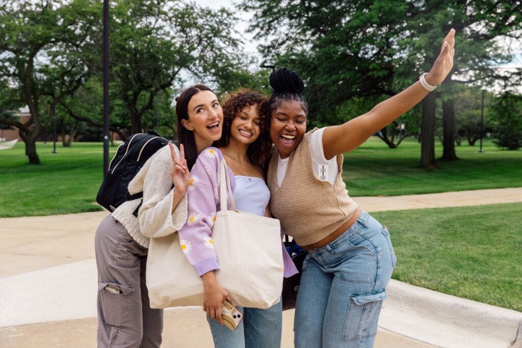 Canva College friends hanging out together
